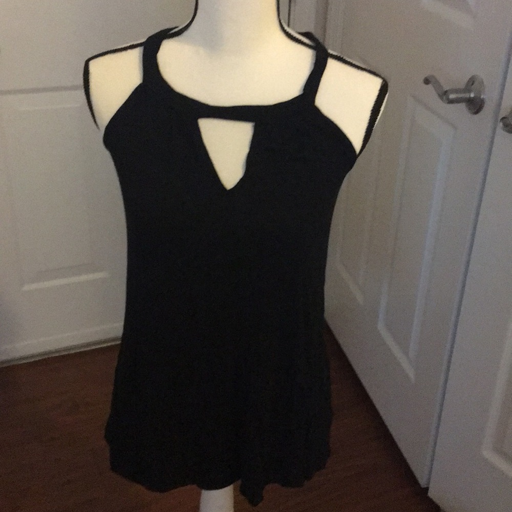 Black NEW W/TAGS tank top with cutout